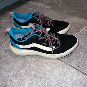 Size 8W Multi Colored Vans Tennis Shoes